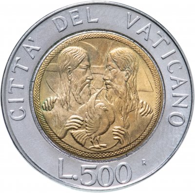 купить Ватикан 500 лир 1988 "Троица"
