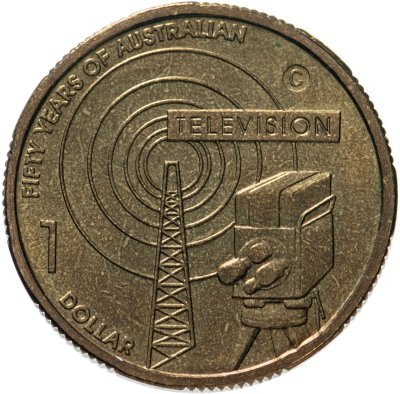 купить Австралия 1 доллар (dollar) 2006 "50 лет австралийскому телевидению"