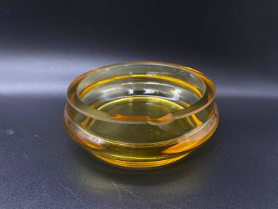 купить Пепельница лимонного оттенка, цветное стекло, СССР, 1970-1990 гг.