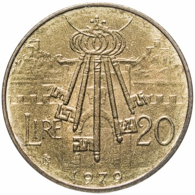 купить Сан-Марино 20 лир (lire) 1979 "Институциональные органы государства"