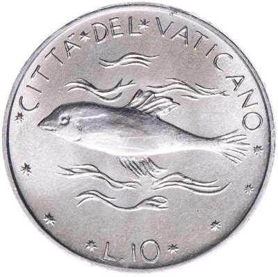 купить Ватикан 10 лир (lire) 1973