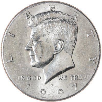 купить США 50 центов (1/2 доллара, half dollar) 1997 P Kennedy Half Dollar (Кеннеди) знак монетного двора "P" - Филадельфия