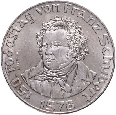 купить Австрия 50 шиллингов (shillings) 1978 150 лет со дня смерти Франца Шуберта
