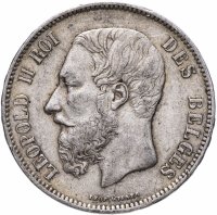 купить Бельгия 5 франков 1873