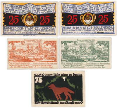 купить Германия (разные земли) набор из 5 нотгельдов 1920-1923