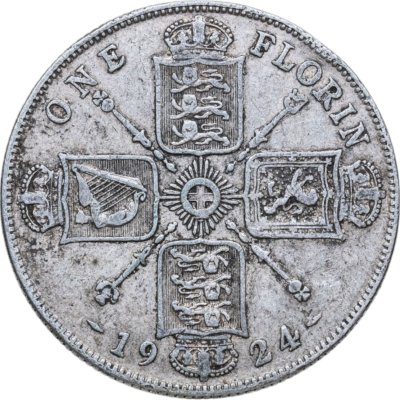 купить Великобритания 2 шиллинга (флорин, shillings) 1924