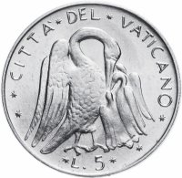 купить Ватикан 5 лир 1971