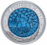 Купить Австрия 25 euro (евро) 2010 "Возобновляемые источники энергии" в футляре с сертификатом
