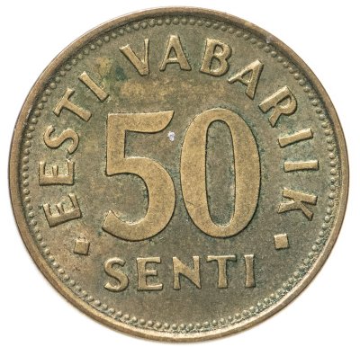 купить Эстония 50 сентов (senti) 1992