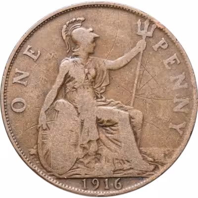 купить Великобритания 1 пенни (penny) 1916