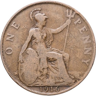 купить Великобритания 1 пенни (penny) 1916