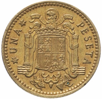 купить Испания 1 песета (peseta) 1966, год внутри звездочек случайный