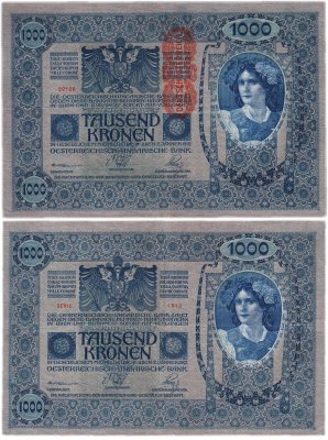купить Австрия 1000 крон 1902 (1919) (Pick 59)