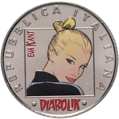 купить Италия 5 евро 2023 Комиксы Diabolik - Ева Кант