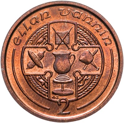 купить Остров Мэн 2 пенса 1989