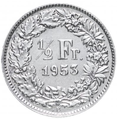 купить Швейцария 1/2 франка (franc) 1953