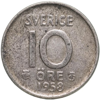 купить Швеция 10 эре (ore) 1958