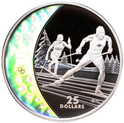 купить Канада 25 долларов 2009 «Ванкувер 2010-лыжные гонки»