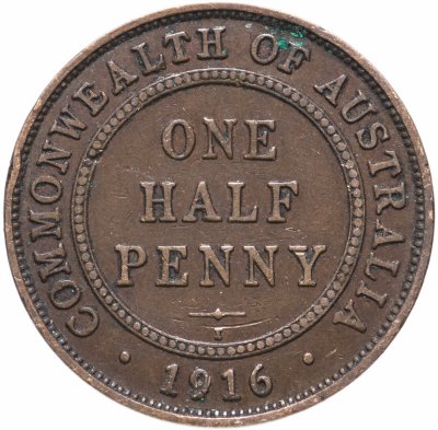 купить Австралия 1/2 пенни (penny) 1916
