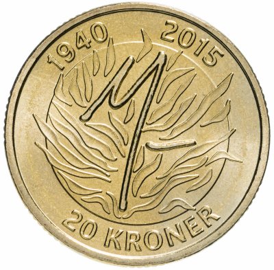 купить Дания 20 крон 2015 "75 лет со дня рождения Королевы Маргрете II"