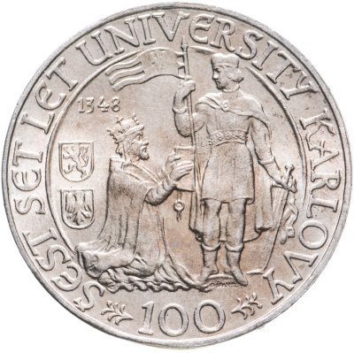 купить Чехословакия 100 крон (korun) 1948 "600 лет Карлову университету"