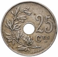 Купить Бельгия 25 сантимов (centimes) 1922 Надпись на французском - 'ROYAUME DE BELGIQUE'