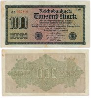 купить Германия 1000 марок 1922 (Pick 76d)