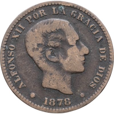купить Испания 5 сентимо (centimos) 1878