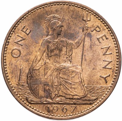 купить Великобритания 1 пенни (penny) 1967