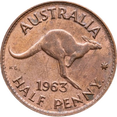 купить Австралия 1/2 пенни (penny) 1963