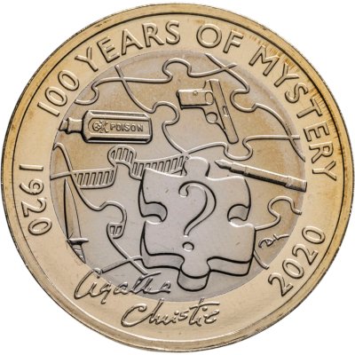 купить Великобритания 2 фунта (pounds) 2020 "100 лет первой книге Агаты Кристи"