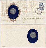 Купить Серия «Великие исторические монеты мира» - Бельгия 25 сантимов (centimes) 1946 Надпись - 'BELGIQUE - BELGIE' (монета и 1 марка в конверте)