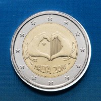 Купить Мальта 2 евро 2016 "Любовь / LOVE" в блистере