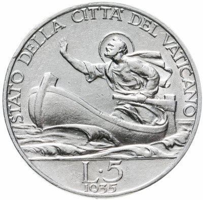 купить Ватикан 5 лир (lire) 1935
