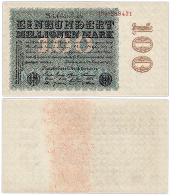 купить Германия 100000000 марок 1923 Pick 107