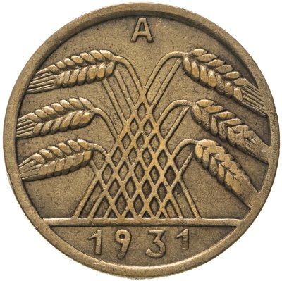 купить Германия 10 рейхспфеннигов (reichspfennig) 1931, знак монетного двора "A" — Берлин