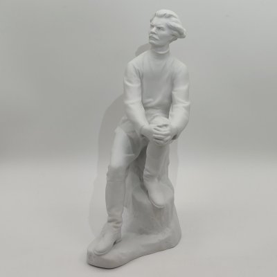 купить Статуэтка "Максим Горький", автор В.Г. Стамов, бисквит, Ленинградский фарфоровый завод (ЛФЗ), бисквит, Ленинградский фарфоровый завод (ЛФЗ), СССР, 1950-1960 гг.