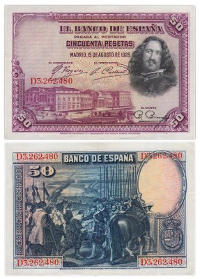 купить Испания 50 песет 1928 (Pick 75)
