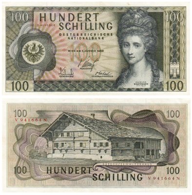 купить Австрия 100 шиллингов 1969 (1981) (Pick 146a) 2 выпуск