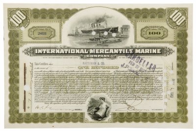 купить Акция США INTERNATIONAL MERCANTILE MARINE ( ТИТАНИК) 1919- 1920 гг.