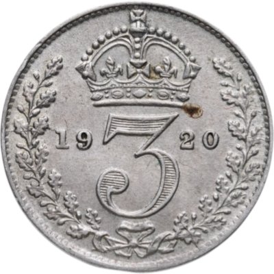 купить Великобритания 3 пенса (pence) 1920