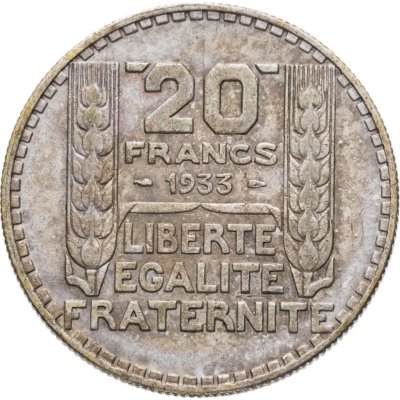 купить Франция 20 франков (francs) 1933