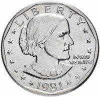 Купить США 1 доллар 1981 P "Сьюзен Энтони"