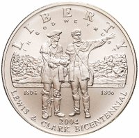 купить США 1 доллар (dollar) 2004 "200 лет экспедиции Льюиса и Кларка" (в коробке с сертификатом)