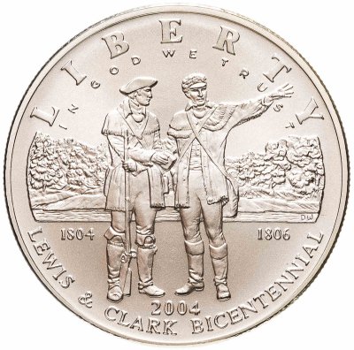 купить США 1 доллар (dollar) 2004 "200 лет экспедиции Льюиса и Кларка" (в коробке с сертификатом)