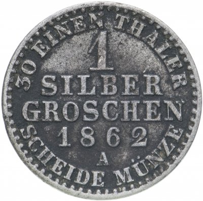 купить Пруссия 1 грош 1862
