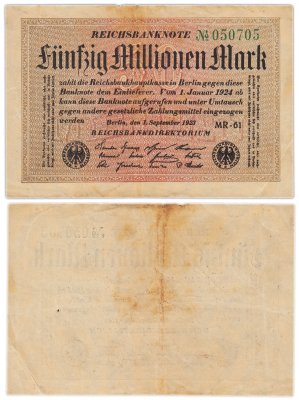 купить Германия 50000000 марок 1923 года