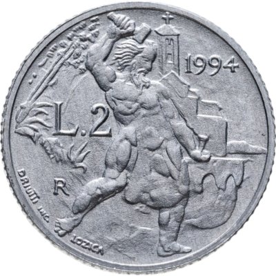 купить Сан-Марино 2 лиры (lire) 1994