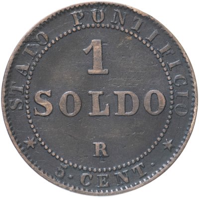 купить Папская область 1 сольдо (soldo) 1867