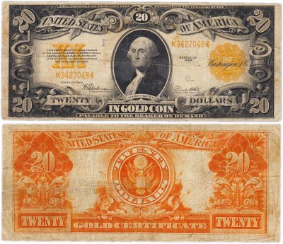 купить США 20 долларов 1922 series 1922 (Pick 275) Gold Certificate, Speelman-White (Золотой Сертификат)